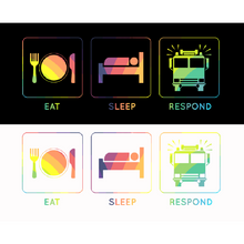 Load image into Gallery viewer, Eat Sleep Respond Window / Bumper Sticker
